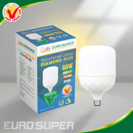 ĐÈN LED TRỤ NHÔM KIM CƯƠNG 60W