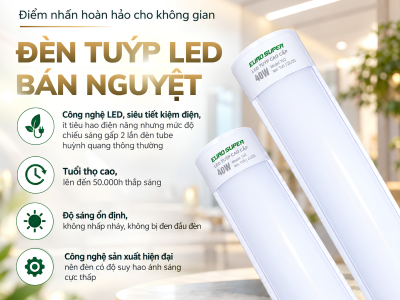  ĐÈN TUÝP LED BÁN NGUYỆT - ĐIỂM NHẤN HOÀN HẢO CHO KHÔNG GIAN