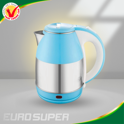 ẤM SIÊU TỐC INOX 2 LỚP 1.8L XANH XÁM