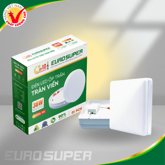 ĐÈN LED ỐP TRẦN TRÀN VIỀN 36W VUÔNG