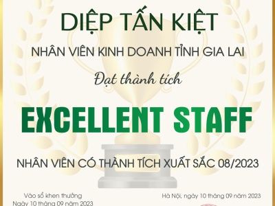 BẢN TIN THÁNG 9 - VINH DANH NHÂN VIÊN CÓ THÀNH TÍCH XUẤT SẮC THÁNG 08/2023