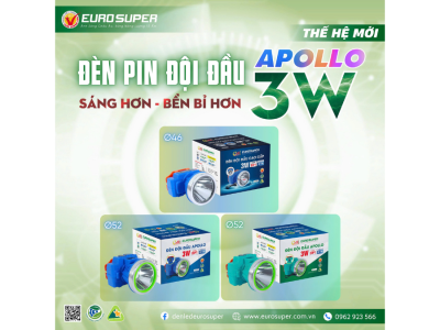 ĐÈN PIN ĐỘI ĐẦU APOLLO 3W THẾ HỆ MỚI - ĐA ỨNG DỤNG, ĐA TIỆN ÍCH