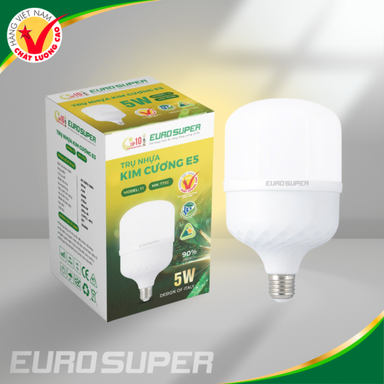 ĐÈN LED TRỤ NHỰA KIM CƯƠNG E5