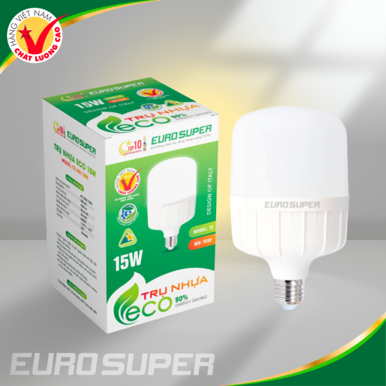 ĐÈN LED TRỤ NHỰA ECO E15