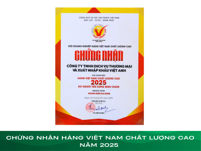 CHỨNG NHẬN HÀNG VIỆT NAM CHẤT LƯỢNG CAO NĂM 2025