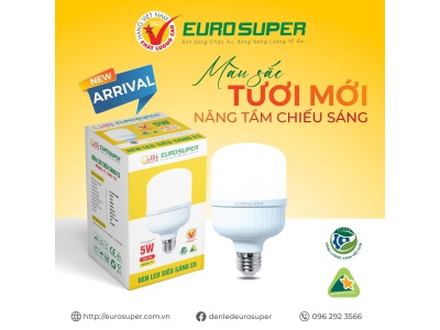 ĐÈN LED TRỤ NHỰA EUROSUPER - TIẾT KIỆM, HIỆN ĐẠI, TIỆN ÍCH