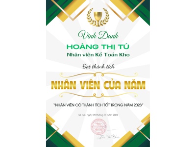 VINH DANH NHÂN VIÊN XUẤT SẮC NĂM 2023