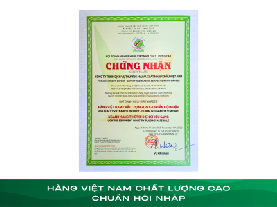 CHỨNG NHẬN HÀNG VIỆT NAM CHẤT LƯỢNG CAO CHUẨN HỘI NHẬP
