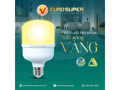 CHIẾU SÁNG THÂN THIỆN CÙNG ĐÈN LED TRỤ NHỰA ÁNH SÁNG VÀNG