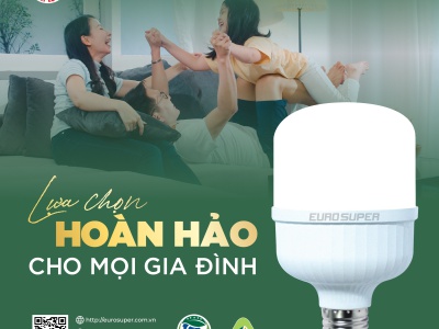 ĐÈN LED TRỤ NHỰA EUROSUPER - BỀN BỈ THEO THỜI GIAN