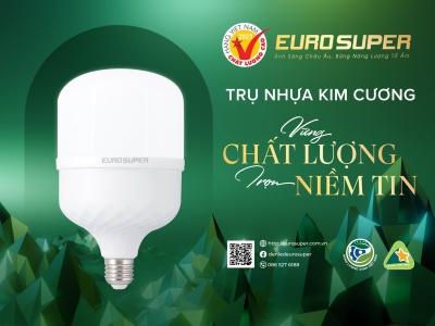 SÁNG BỪNG KHÔNG GIAN VỚI ĐÈN LED TRỤ NHỰA KIM CƯƠNG EUROSUPER
