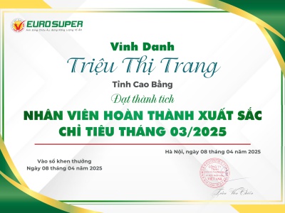 VINH DANH NHÂN VIÊN HOÀN THÀNH XUẤT SẮC CHỈ TIÊU THÁNG 03/2025